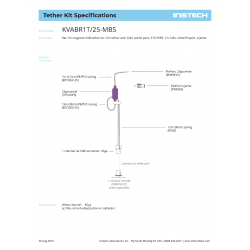 Rat 1ch magnetic VAB tether kit: 12in tether with CoEx (white port), 375/25PS, 1in CoEx, white Pinport, injector