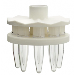 Soporte para 8 tubos eppendorf de poliestireno de 1,5 ml. con tapa gruesa - Para Q800R-3