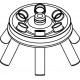 Angle rotor 6 x 15/10ml complete with buckets 13080 (Ø 17x100/120mm) - angle 30°