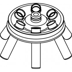 Angle rotor 6 x 15/10ml complete with buckets 13080 (Ø 17x100/120mm) - angle 30°