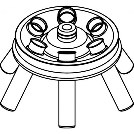 Angle rotor 6 x 15/10ml complete with buckets 13080 (Ø 17x100/120mm) - angle 30°