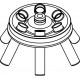 Angle rotor 6 x 15/10ml complete with buckets 13081 (Ø 17x70/85mm) - angle 30°