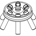 Rotor Angular 6 x 10ml, completo con buckets 13081 (O 17x70/85mm) (angulo 30°) (max RPM/RCF: 6 000rpm/3 341xg)