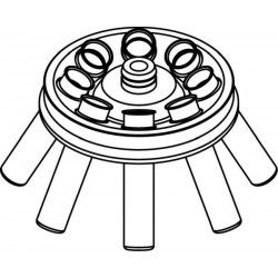 Angle rotor 8 x 15/10ml complete with buckets 13080 (Ø 17x100/120mm) - angle 30°