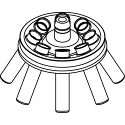 Rotor Angular 8 x 10ml, completo con buckets 13081 (O 17x70/85mm) (angulo 30°) (max RPM/RCF: 5 800rpm/3 122xg)