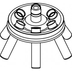 Angle rotor 6 x 15/10ml complete with buckets 13080 (Ø 17x100/120mm) - angle 30°