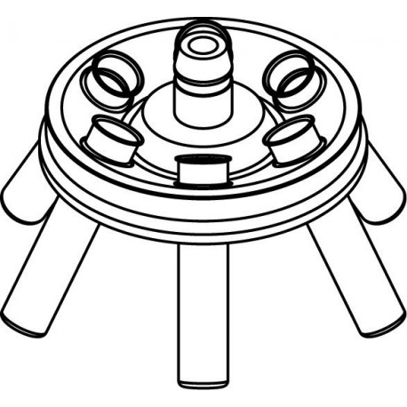 Angle rotor 6 x 15/10ml complete with buckets 13080 (Ø 17x100/120mm) - angle 30°