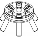 Rotor Angular 6 x 15/10ml, completo con buckets 13080 (O 17x100/120mm) (angulo 30°) (max RPM/RCF: 5 800rpm/3 122xg)