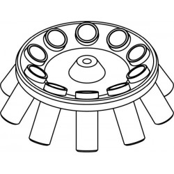 Rotor Angular 10 x 50ml para tubos Falcon, completo con buckets (angulo 30°) (max RPM/RCF: 5 500rpm/4 498xg)