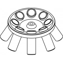 Rotor Angular 8 x 50ml para tubos Falcon, completo con buckets (angulo 30°) (max RPM/RCF: 5 500rpm/4 227xg / 5 000rpm/3 494xg)