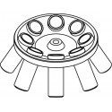 Rotor Angular 8 x 50ml para tubos Falcon, completo con buckets (angulo 30°) (max RPM/RCF: 5 500rpm/4 227xg / 5 000rpm/3 494xg)