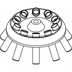 Rotor Angular 10 x 15/10ml, completo con buckets 13080 (O 17x100/120mm) (angulo 30°) (max RPM/RCF 6 000rpm/4 226xg)