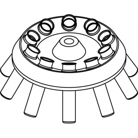 Rotor Angular 10 x 15/10ml, completo con buckets 13080 (O 17x100/120mm) (angulo 30°) (max RPM/RCF 6 000rpm/4 226xg)