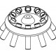 Rotor Angular 10 x 10ml, completo con buckets 13081 (O 17x70/85mm) (angulo 30°) (max RPM/RCF: 6 000rpm/4 226xg)