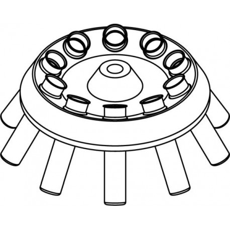 Rotor Angular 10 x 10ml, completo con buckets 13081 (O 17x70/85mm) (angulo 30°) (max RPM/RCF: 6 000rpm/4 226xg)