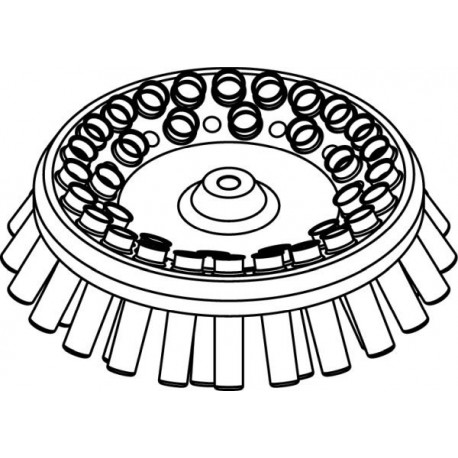 Rotor angular 30 x 15 / 10ml + 10x2ml completo com caçambas 13081 (Ø 17x70 / 85mm) - para MPW-351 / 351R / 351RH