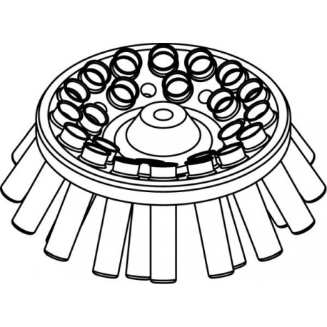 Rotor angular 24 x 2 / 1,5ml com HSL - ângulo de 45 ° V. Máx: 14000rpm