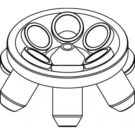 Rotor Angular 6 x 85ml para tubos Nalgene, completo con buckets 13587 (angulo 35°) (max RPM/RCF: 7 000rpm/6 081xg)