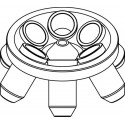 Rotor Angular 6 x 85 mL para tubos Nalgene, completo com buckets 13587 (ângulo 35°) (max RPM/RCF: 7 000 rpm/6 081xg)