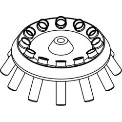 Rotor Angular 12 x 15/10ml, completo con buckets 13080 (O 17x100/120mm) (angulo 30°)