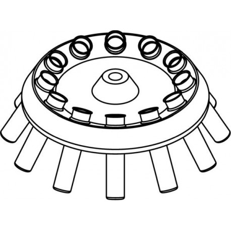 Rotor Angular 12 x 15/10ml, completo con buckets 13080 (O 17x100/120mm) (angulo 30°)
