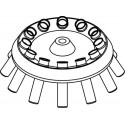 Rotor Angular 12 x 5/15ml, completo con buckets 13080 (O 17x100/120mm) (angulo 30°)