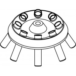 Rotor Angular 8 x 15/10ml, completo con buckets 13080 (O 17x100/120mm) (angulo 30°) (max RPM/RCF: 6 000rpm/4 226xg)