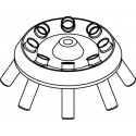 Rotor Angular 8 x 15/10ml, completo con buckets 13080 (O 17x100/120mm) (angulo 30°) (max RPM/RCF: 6 000rpm/4 226xg)