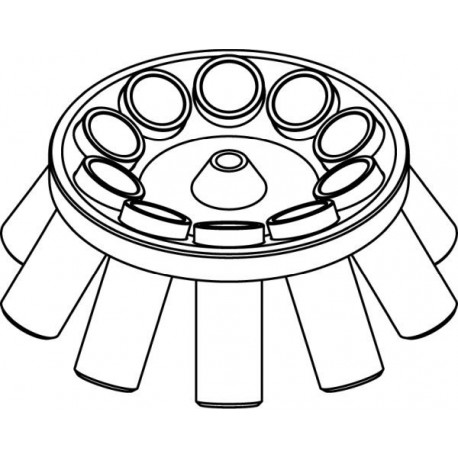 Rotor Angular 10 x 50ml para tubos Falcon, completo con buckets 13276 (angulo 30°) (max RPM/RCF: 4 500rpm/2 830xg)
