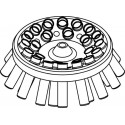 Rotor Angular 24 x 15/10 mL, completo com buckets 13080 (O 17x100/120 mm) (ângulo 30°) (max RPM/RCF: 5 000 rpm/3 354xg)