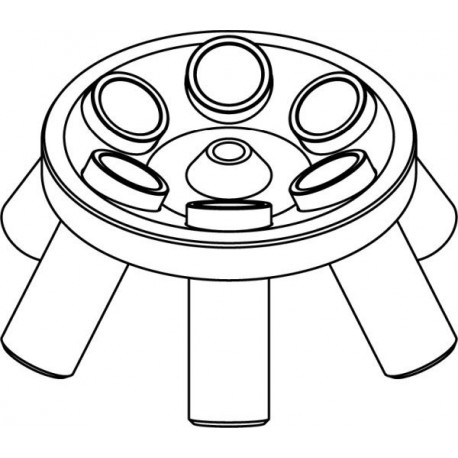 Rotor Angular 6 x 50ml para tubos Falcon, completo con buckets 13276 (angulo 30°) (max RPM/RCF: 6 000rpm/4 427xg)