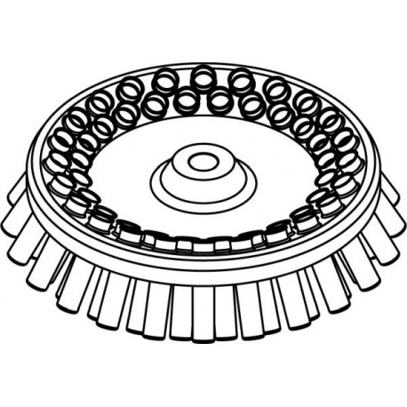 Rotor Angular 48 x 15/10ml, completo con buckets 13080 (O 17x100/120mm) (angulo 30°) (max RPM/RCF: 4 700rpm/4 297xg)