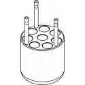 Round carrier (8 x 13,1mm) for blood collection 8 x 1,6÷7ml tubes