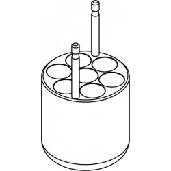 Round carrier (7 x 16,5mm) for blood collection 7 x 7÷11ml tubes