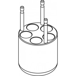 Round carrier (5 x 17mm) for round-bottom 5 x 10ml Nalgene® and 5 x 13/14ml Sarstedt® tubes