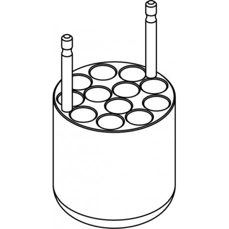 Round carrier (12 x 12,2mm) for round-bottom 7ml tubes