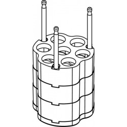 Round carrier (7 x 13,5mm) for blood collection 7 x 1,6÷7ml tubes