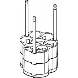 Round carrier - short (7 x 17,1mm) for blood collection 7 x 7÷11ml tubes