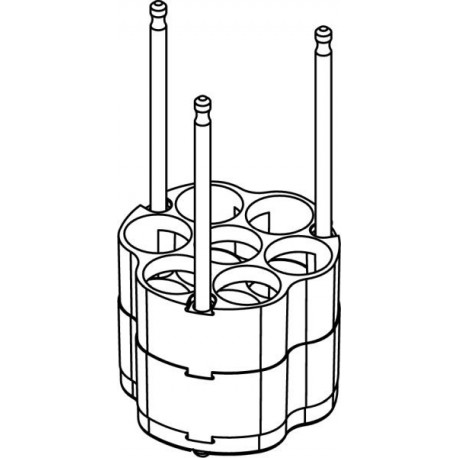 Round carrier - short (7 x 17,1mm) for blood collection 7 x 7÷11ml tubes