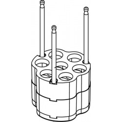 Round carrier - short (7 x 13,5mm) for blood collection 7 x 1,6÷7ml tubes