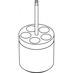 Round carrier (5 x 16,7mm) for round-bottom 5 x 10ml Nalgene® tubes