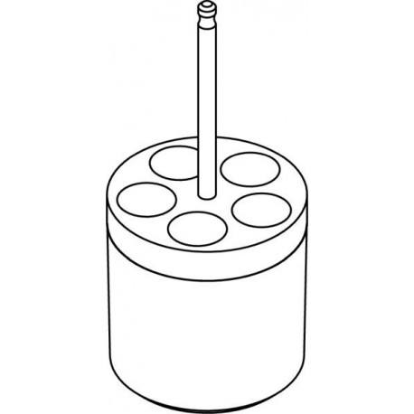 Round carrier (5 x 16,7mm) for round-bottom 5 x 10ml Nalgene® tubes