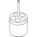 Round carrier (5 x 16,7 mm) for round-bottom 5 x 10 mL Nalgene® tubes