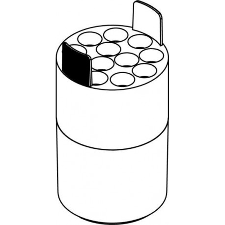 Round carrier (1 x 12,3mm) for round-bottom 12 x 7ml tube