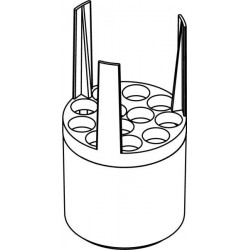 Round carrier (12 x 12,5mm) for round-bottom 12 x 5ml tubes