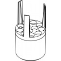 Round carrier (12 x 12,5 mm) for round-bottom 12 x 5 mL tubes