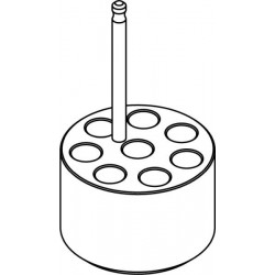 Round carrier (8 x 11mm) for round-bottom 8 x 2/1,5ml Eppendorf® tubes