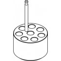 Round carrier (8 x 11 mm) for round-bottom 8 x 2/1,5 mL Eppendorf® tubes