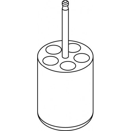 Round carrier (5 x 12,5mm) for round-bottom 5 x 7/5ml tubes