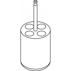 Round carrier (4 x 13,1mm) for blood collection 4 x 1,6÷7ml tubes